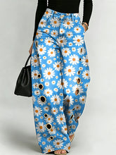 Cute Daisy Decorative Pattern Women's Denim Pants
