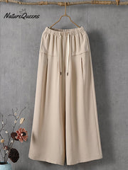 Women's Solid Color Simple Versatile Loose Casual Pants