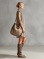 Elegant And Casual Khaki Striped Collared Front Button Sleeveless Mini Dress