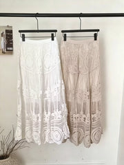 Retro Bohemian-Style Lace Skirt