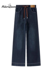 Women's Casual Stretch Cotton Pants With Elastic Waistband.