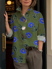 Women's Retro Flowers Casual Shirt
