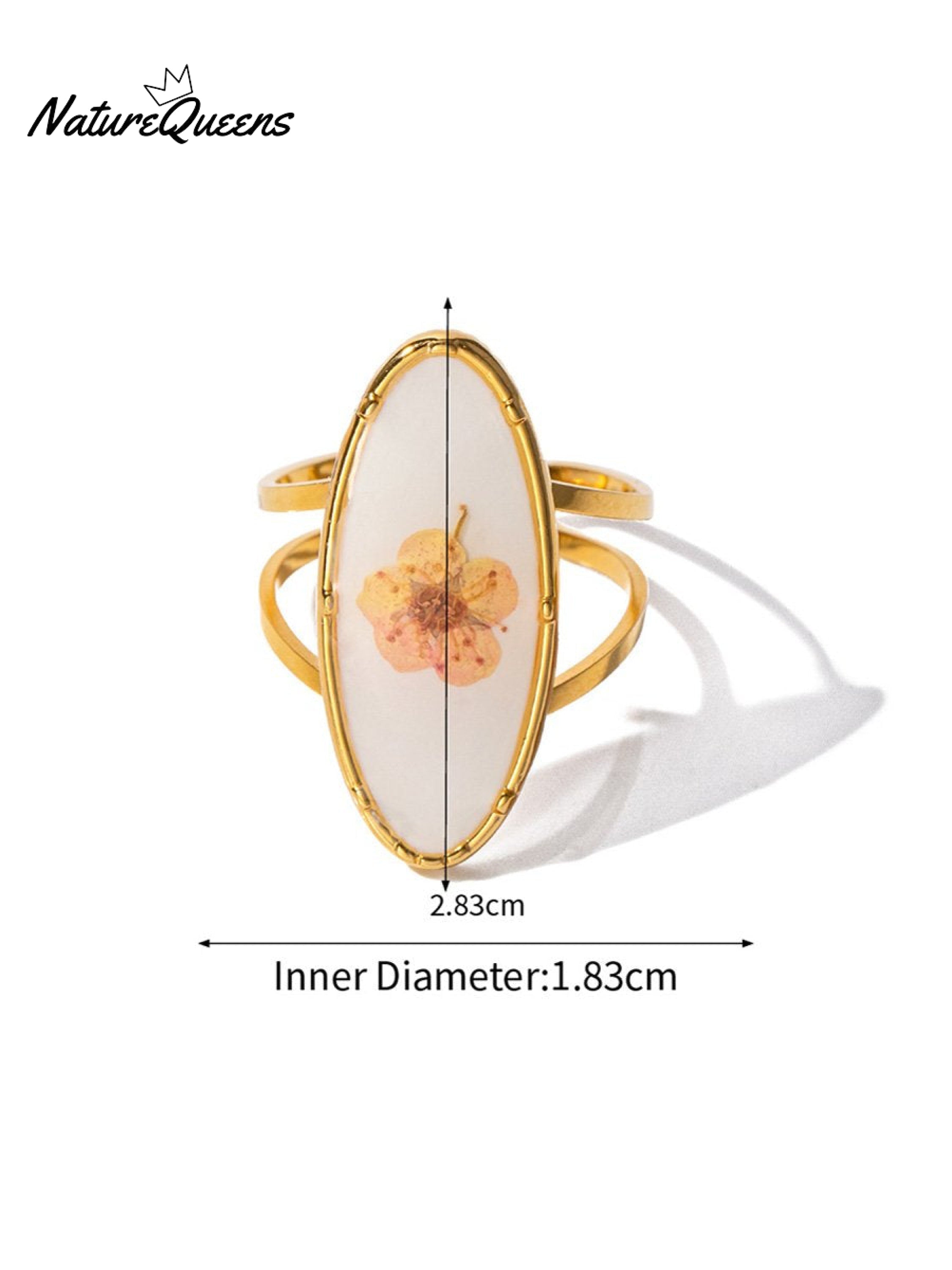 Aeon Flower Stainless Steel Ring