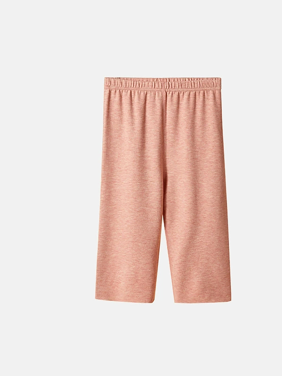 Women Winter Warm Pure Color High-Waist Short Leggings
