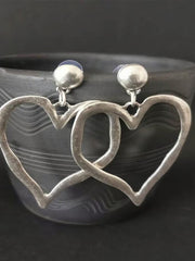 Retro Creative Alloy Love Big Earrings