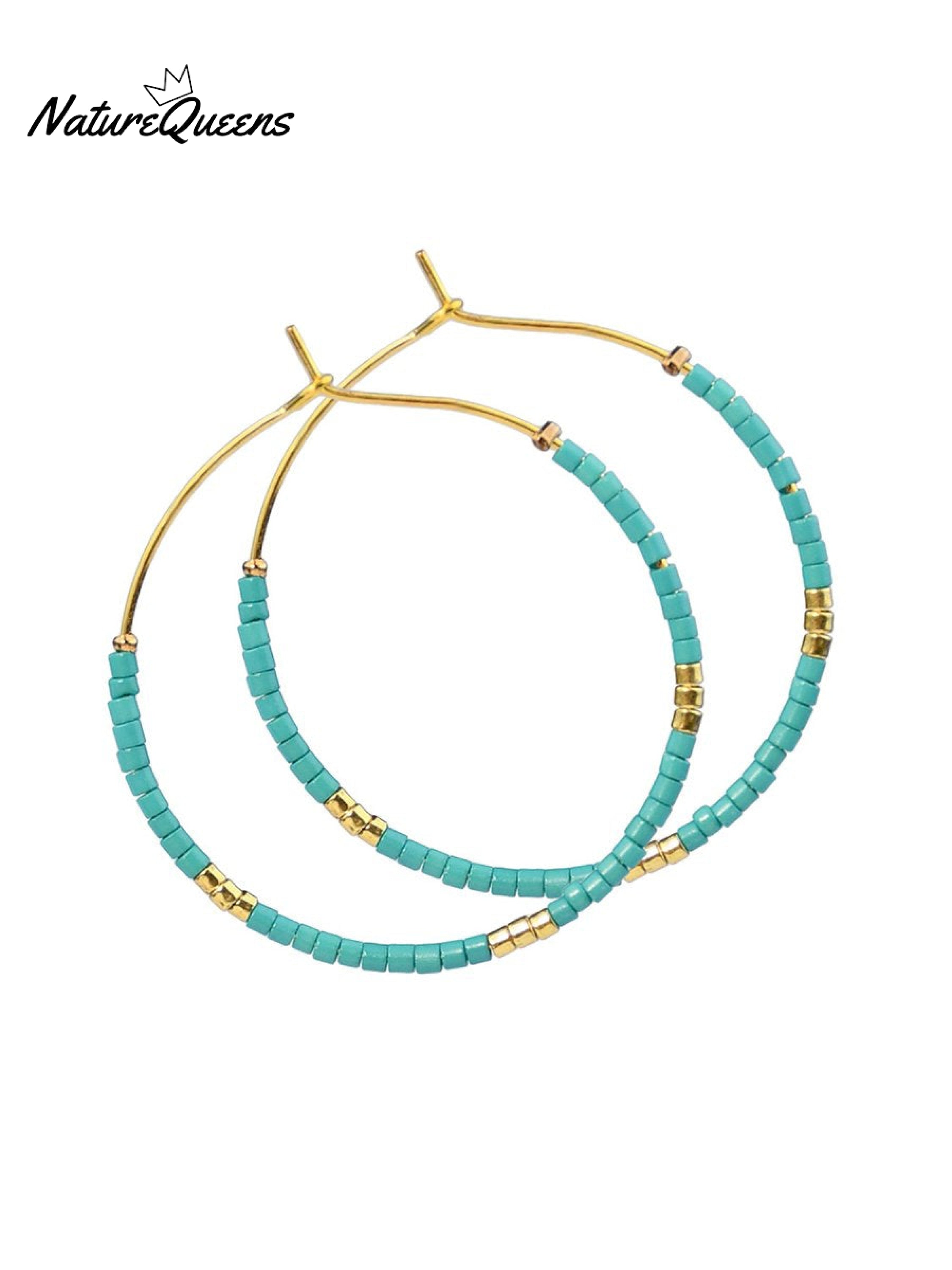 Bohemian Colorful Rice Bead Earrings