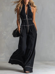 🔥 Casual Zippered Cotton Jumpsuit — The Ultimate Everyday Must-Have