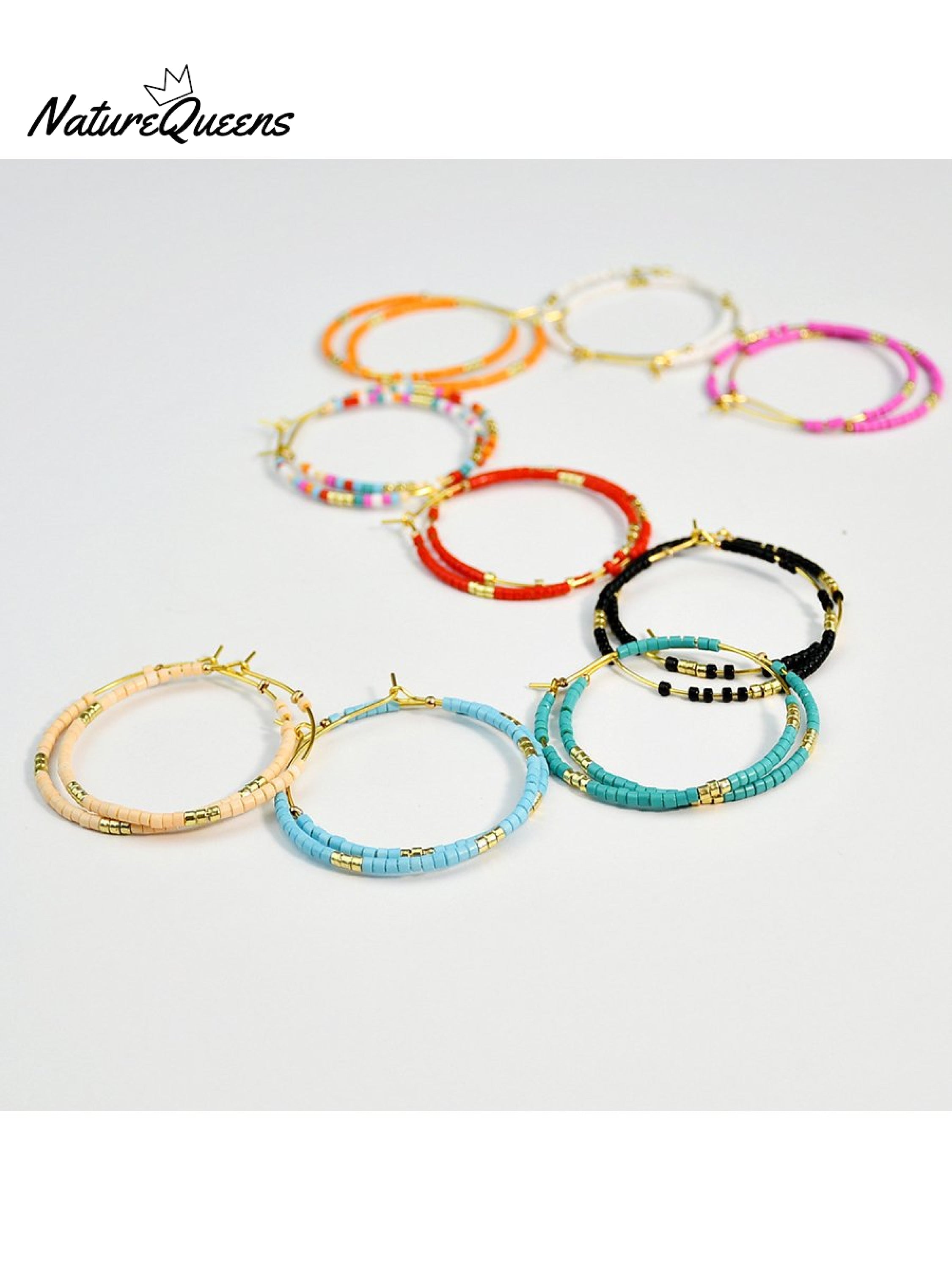 Bohemian Colorful Rice Bead Earrings