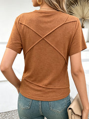 Women's Solid-color Casual Short-sleeve T-shirt