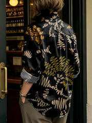 Women's Colorful Flowers Print Shirt